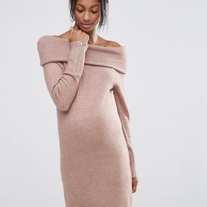ASOS Maternity Off Shoulder Sweater dress